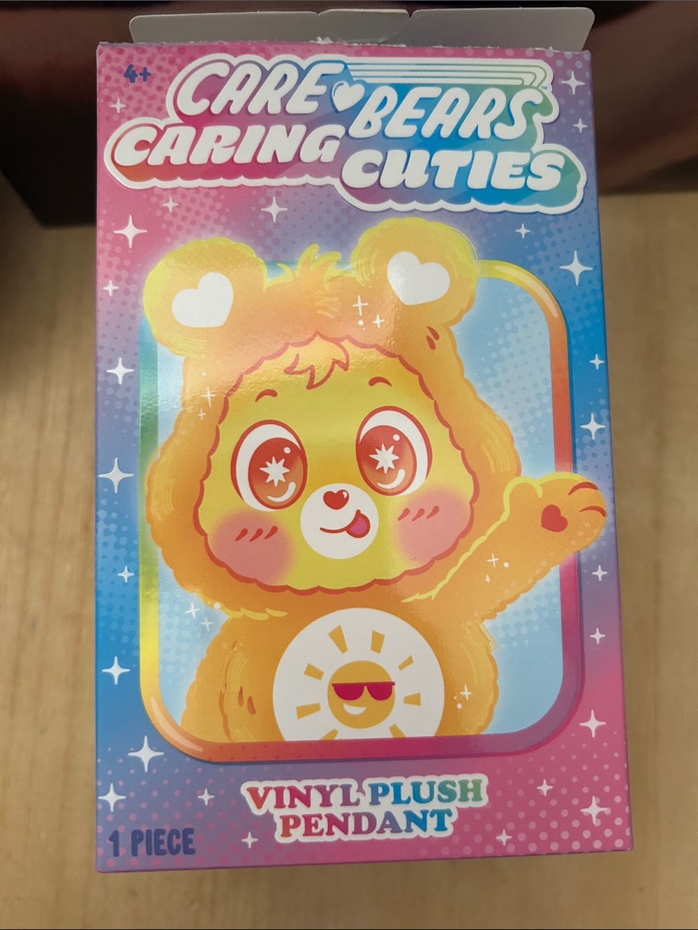 Care Bears Yellow Vinyl Plush Pendant - Sun Caring Bear Cutie